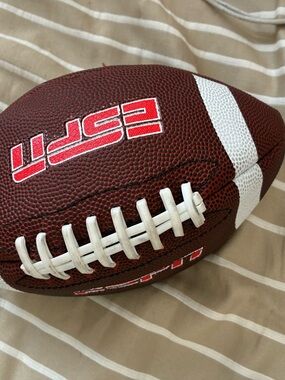 ESPN Kids' Football - Brown with White Laces